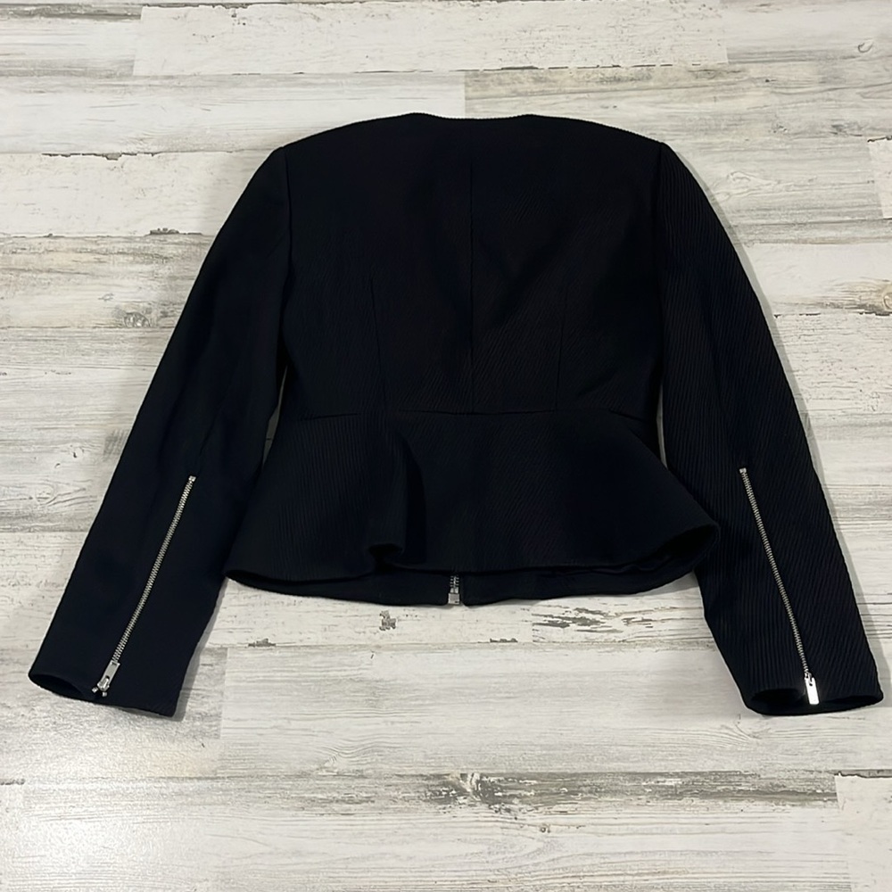 Theory Black Zip Jacket Size 2 - Picture 4 of 11